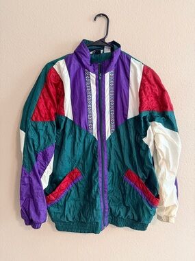 Vintage Bolo Spirit Colorful Windbreaker Jacket